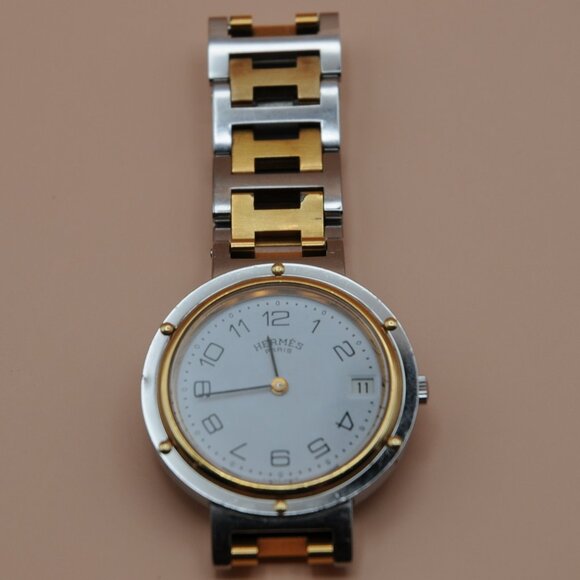 Hermes Clipper Watch, Stainless Steel, Gold Tone, Quartz main image 4